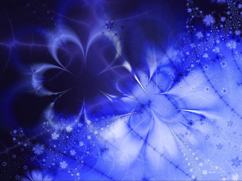 blue fractal abstract art