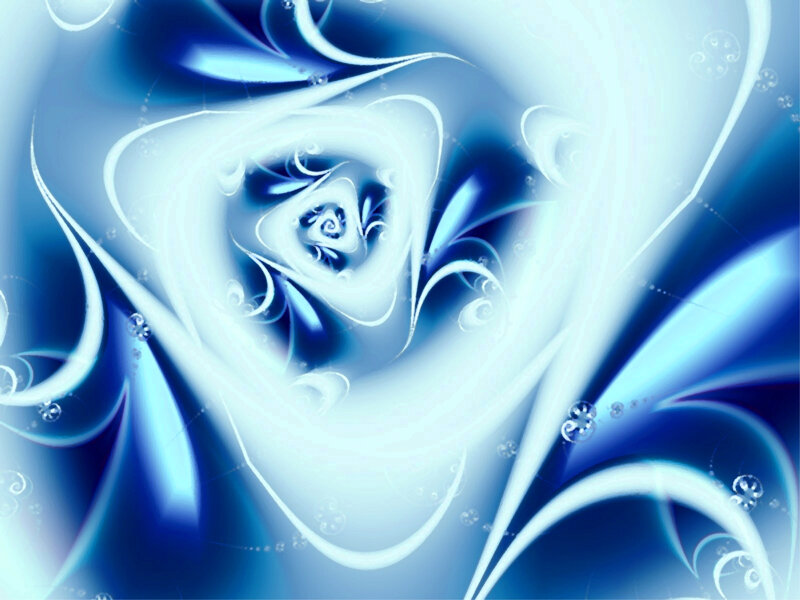 blue fractal abstract art