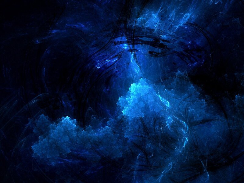 Blue fractal abstract art