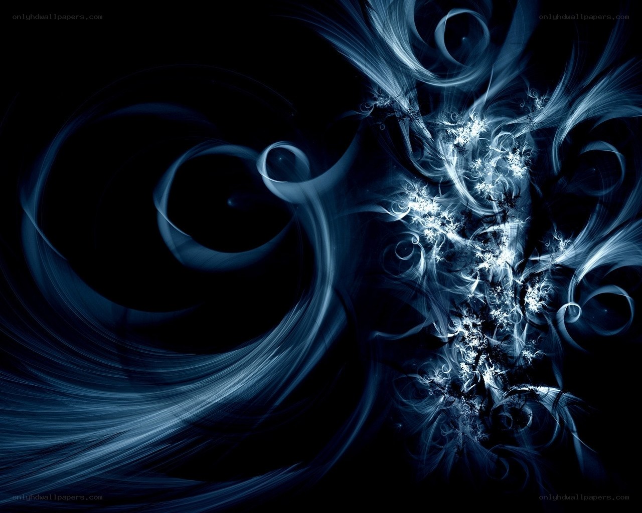 blue fractal abstract art