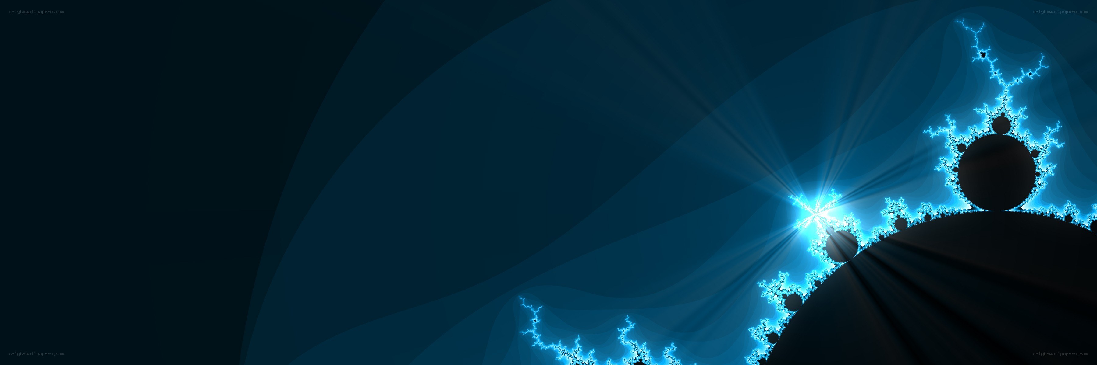 blue fractal abstract background