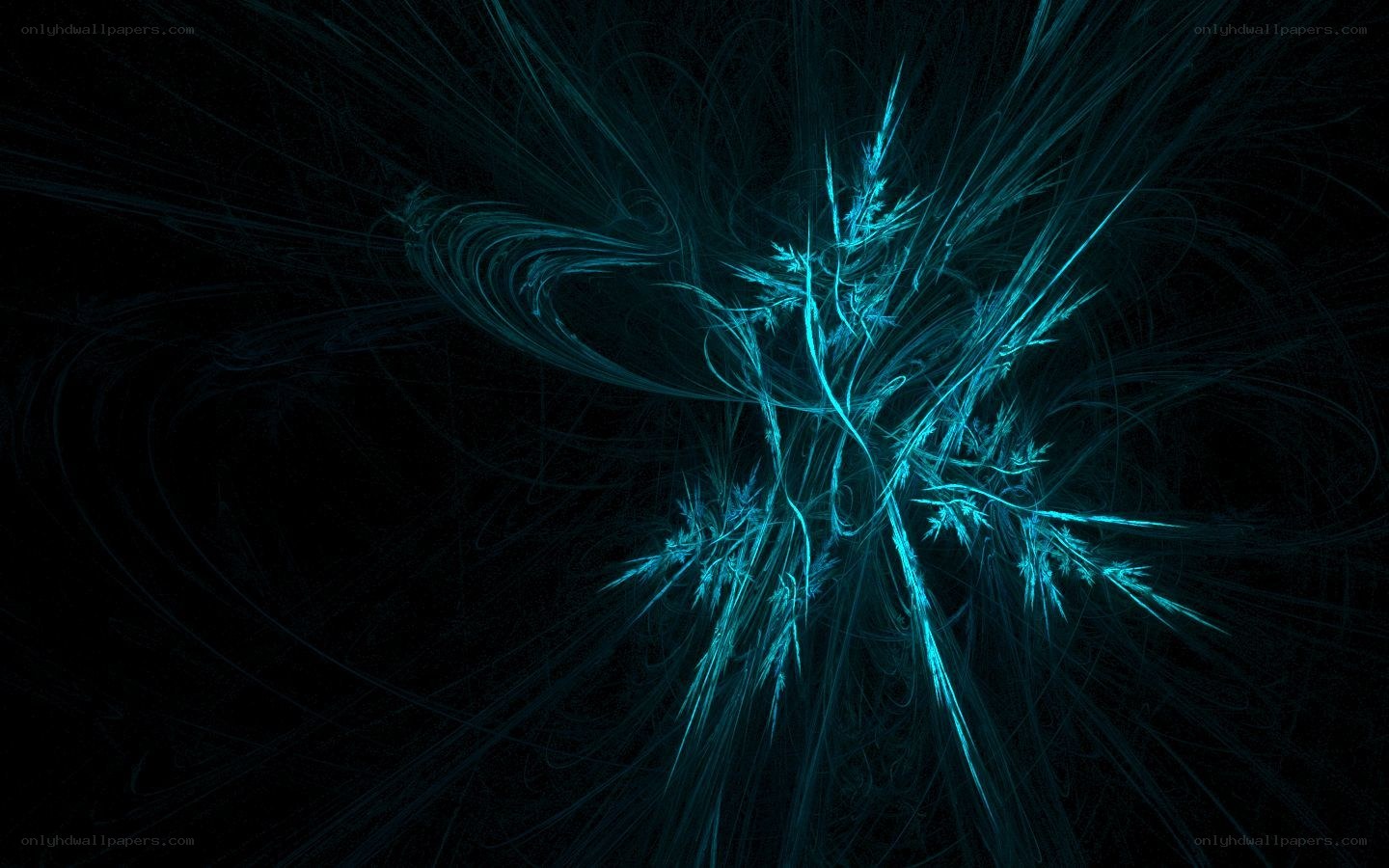 blue fractal abstract design