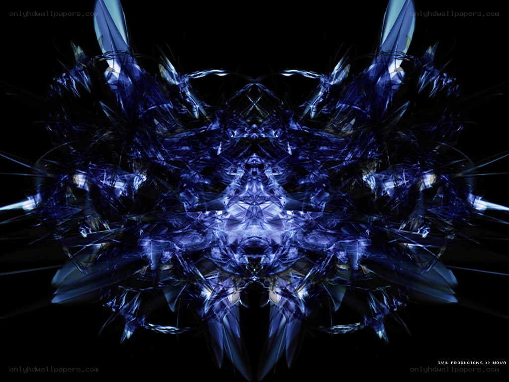 blue fractal abstract design