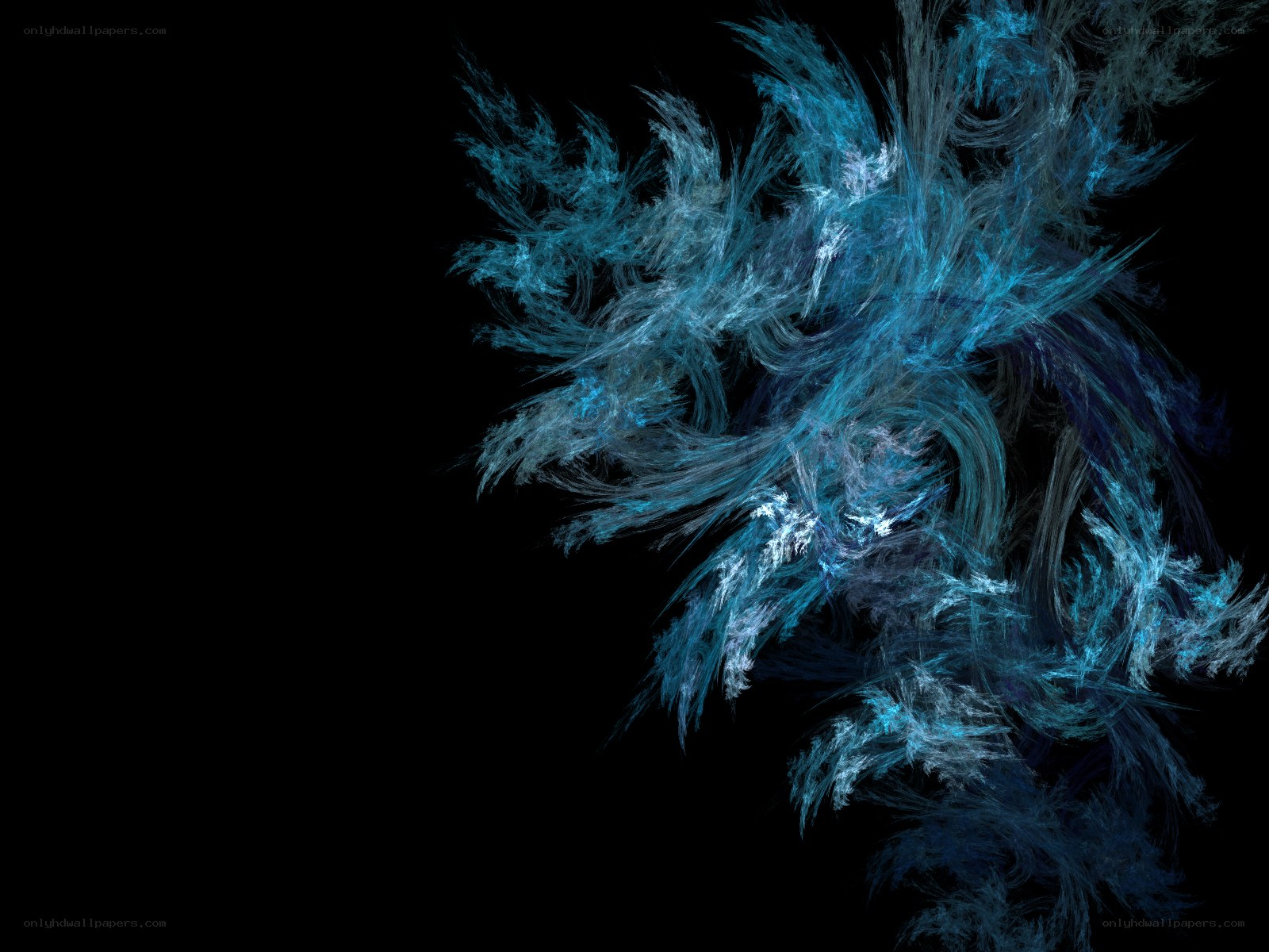 blue fractal abstract design