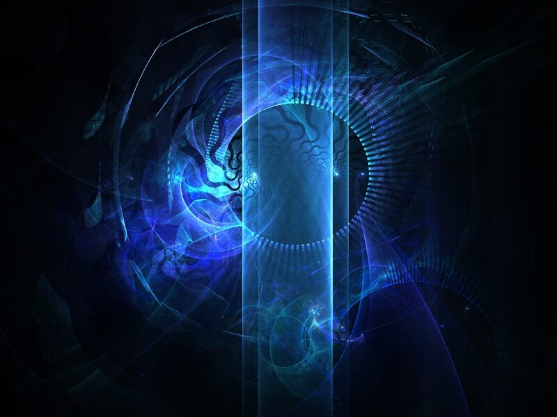 blue fractal abstract design