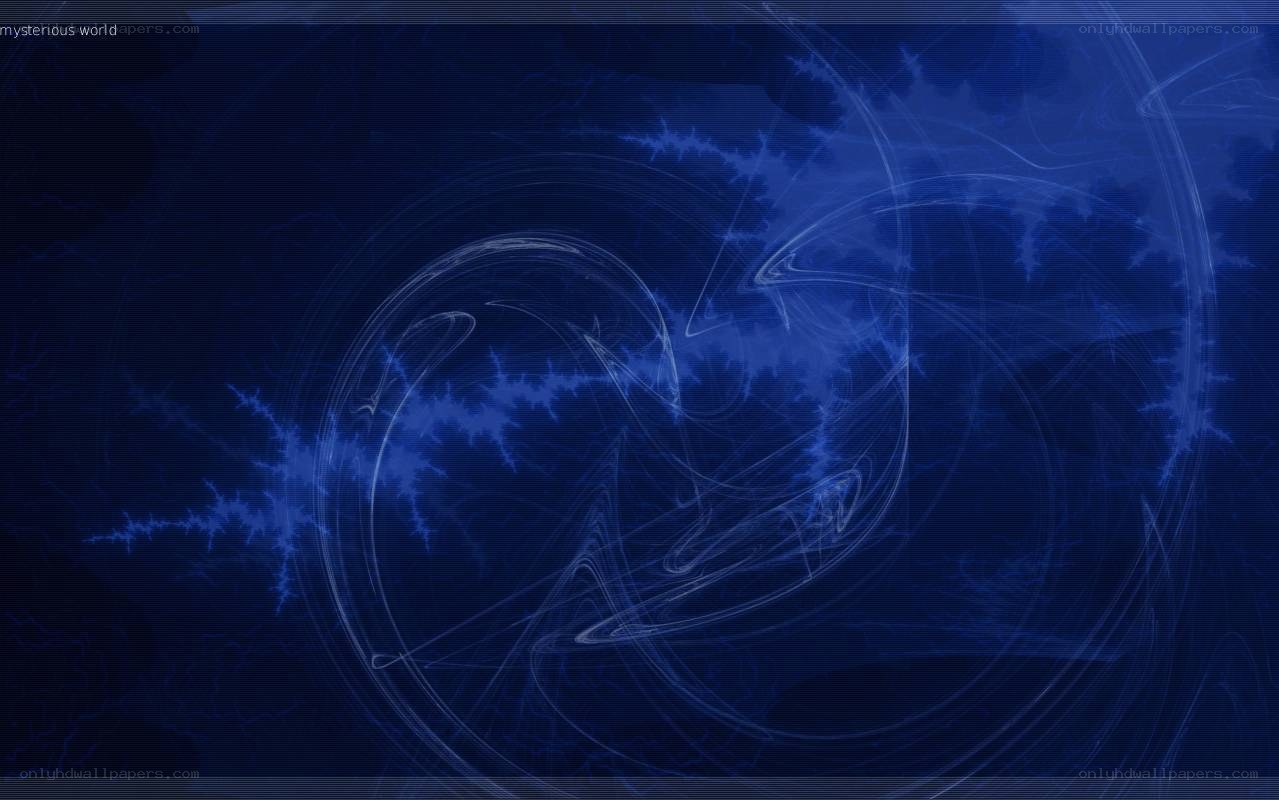 blue fractal abstract design