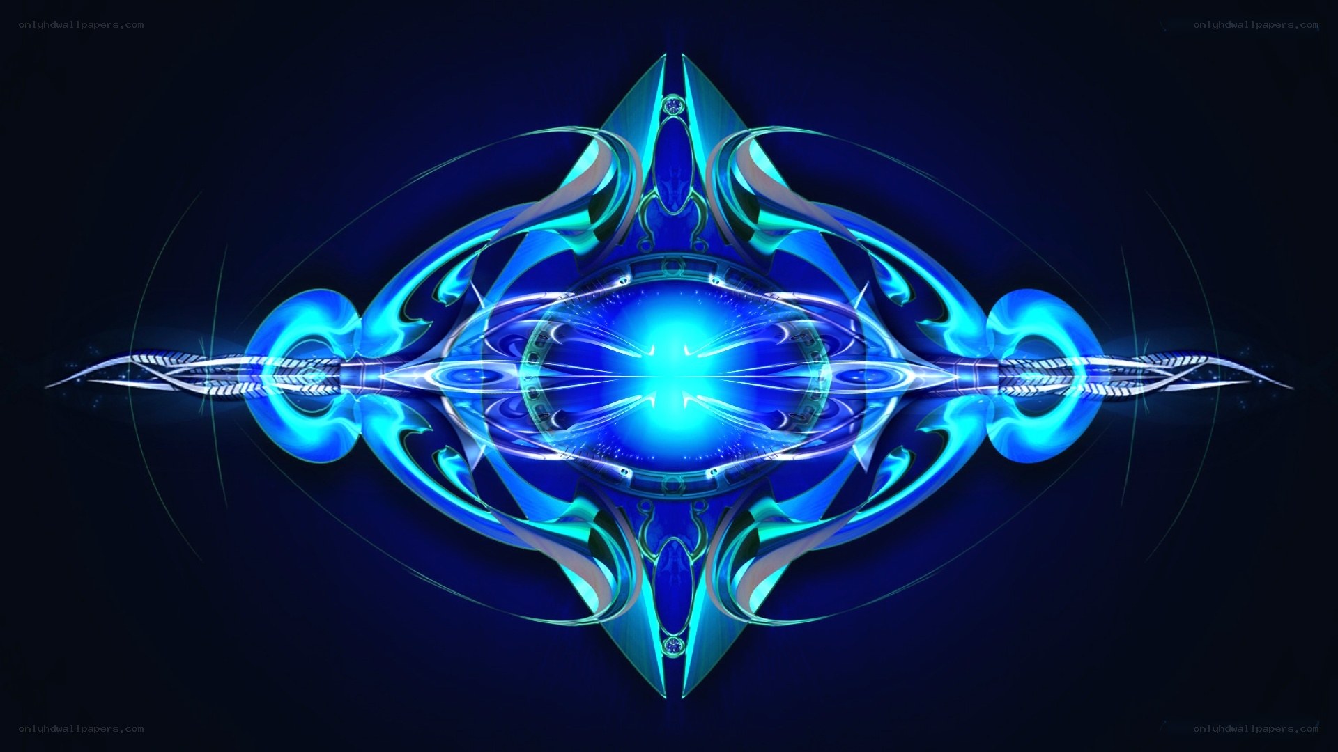 blue fractal abstract design
