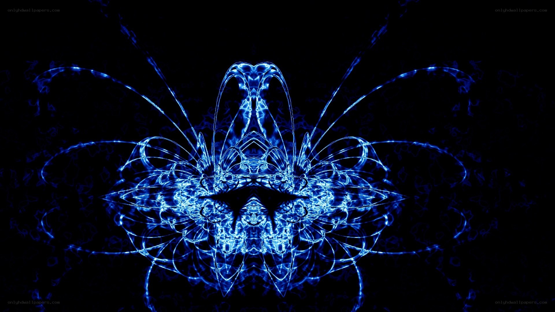 blue fractal abstract design
