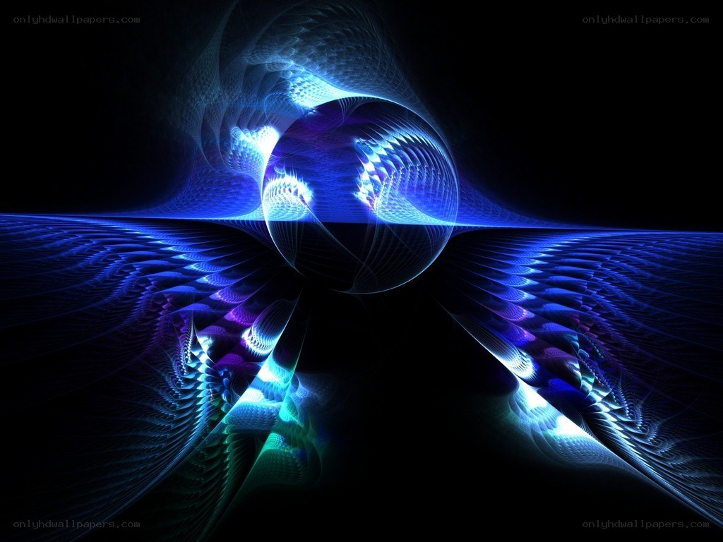 blue fractal abstract design