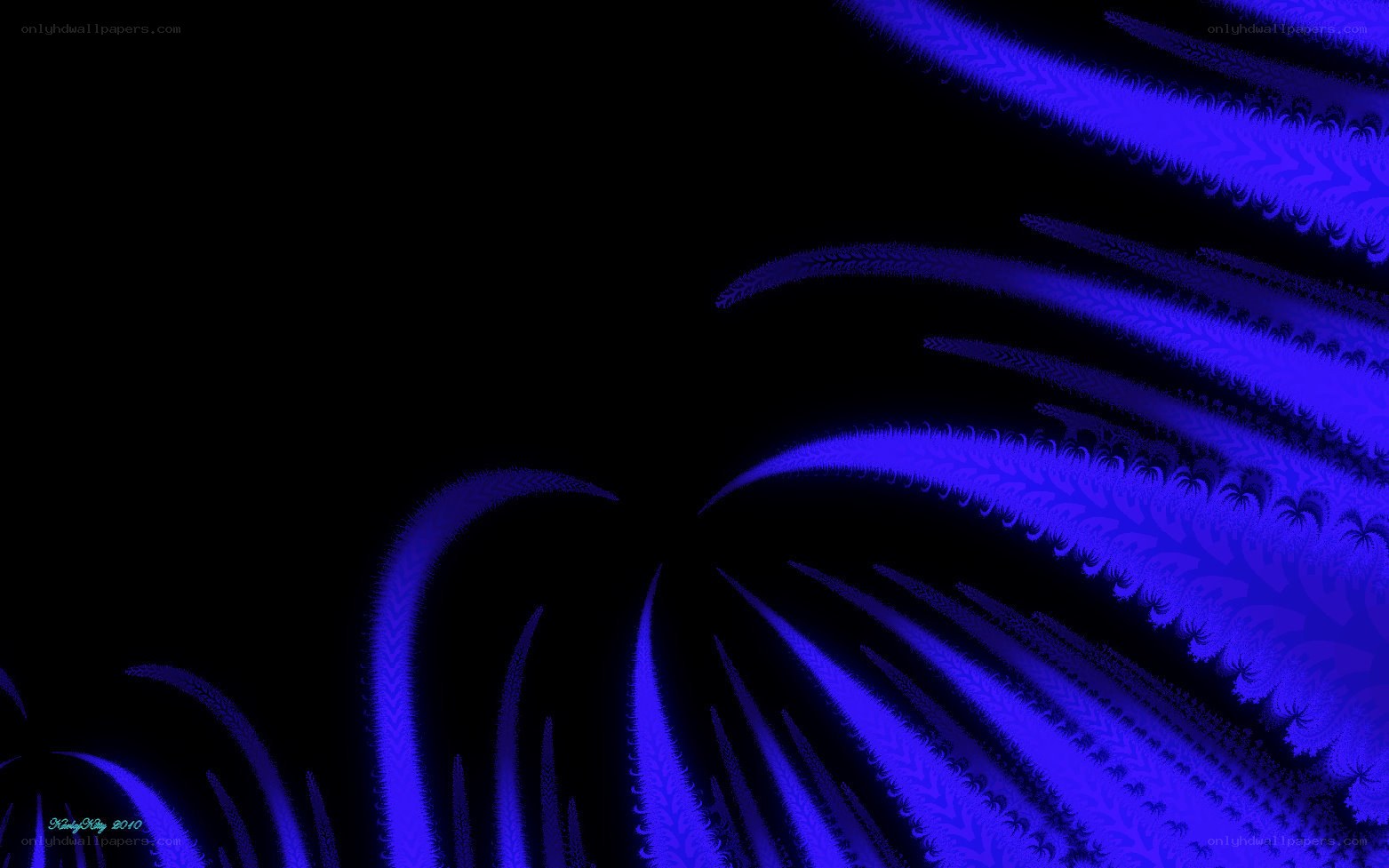 blue fractal abstract design
