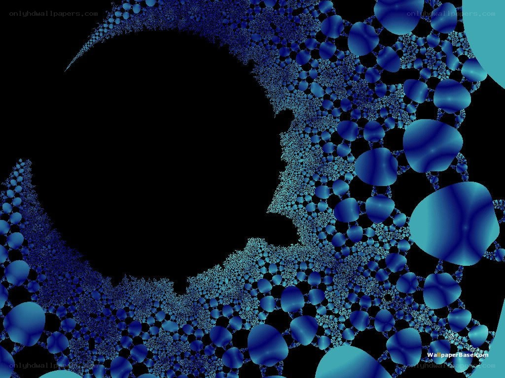 blue fractal abstract design