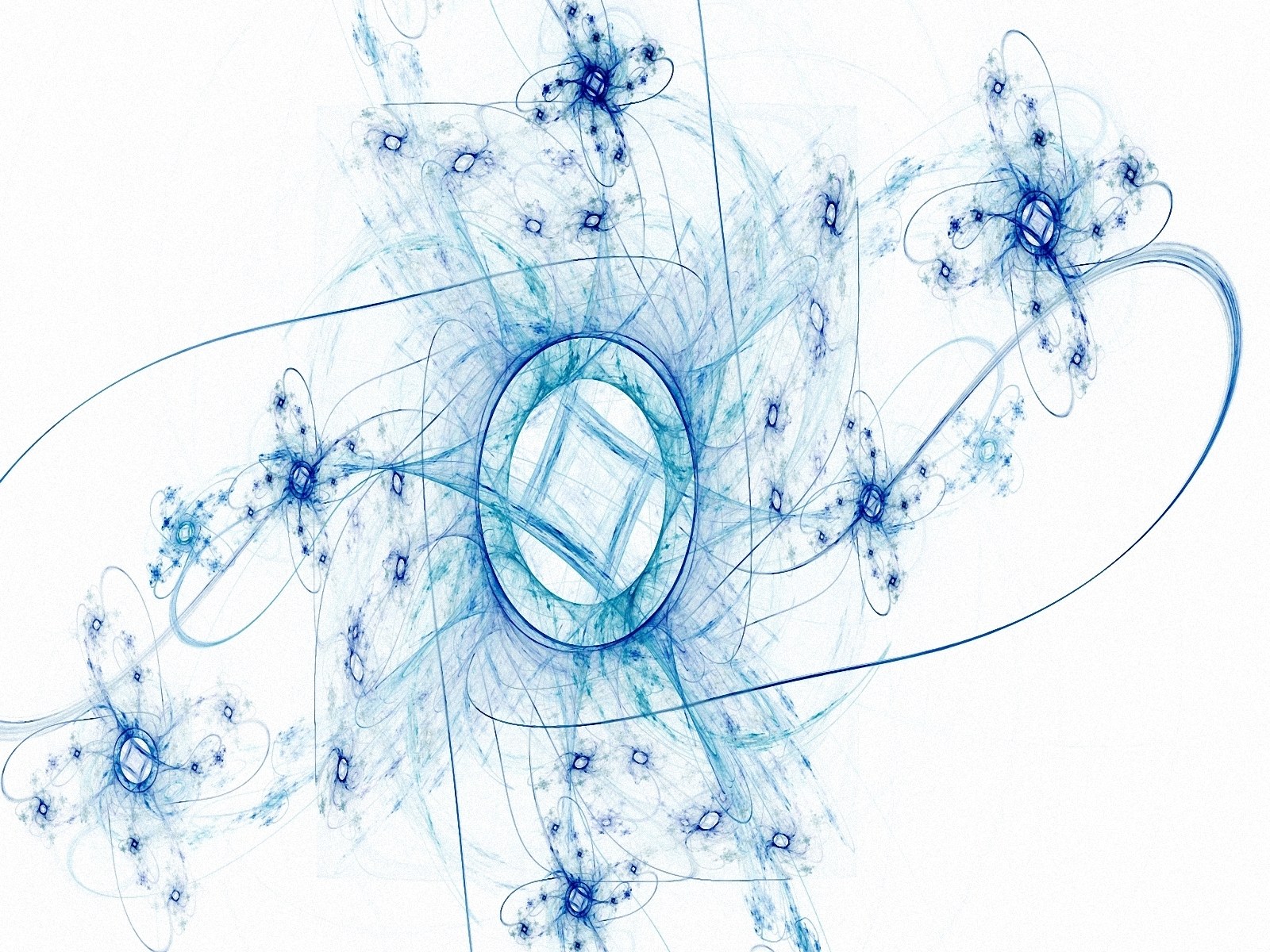 blue fractal abstract design