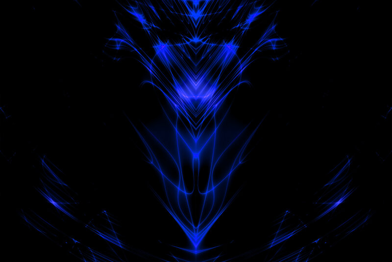 blue fractal abstract design