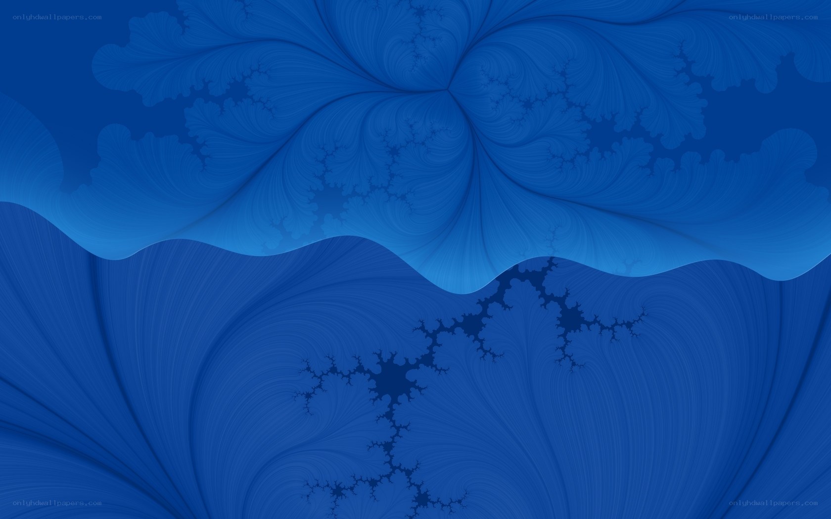 blue fractal abstract design