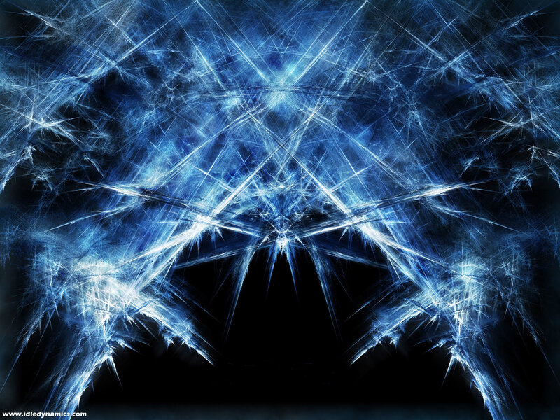 blue fractal abstract pattern