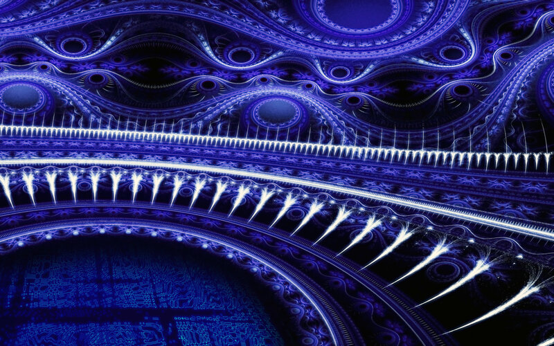 blue fractal abstract pattern