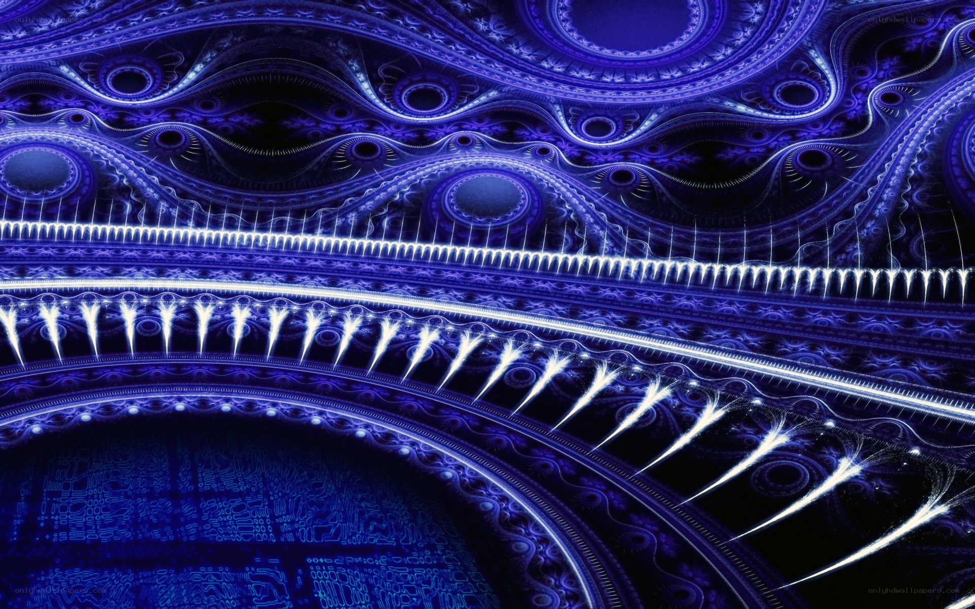 blue fractal abstract pattern