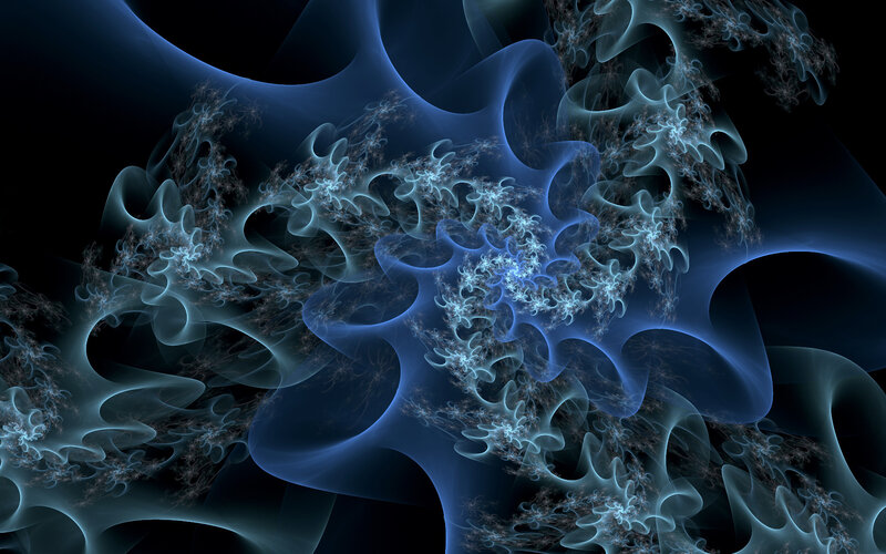 blue fractal abstract pattern