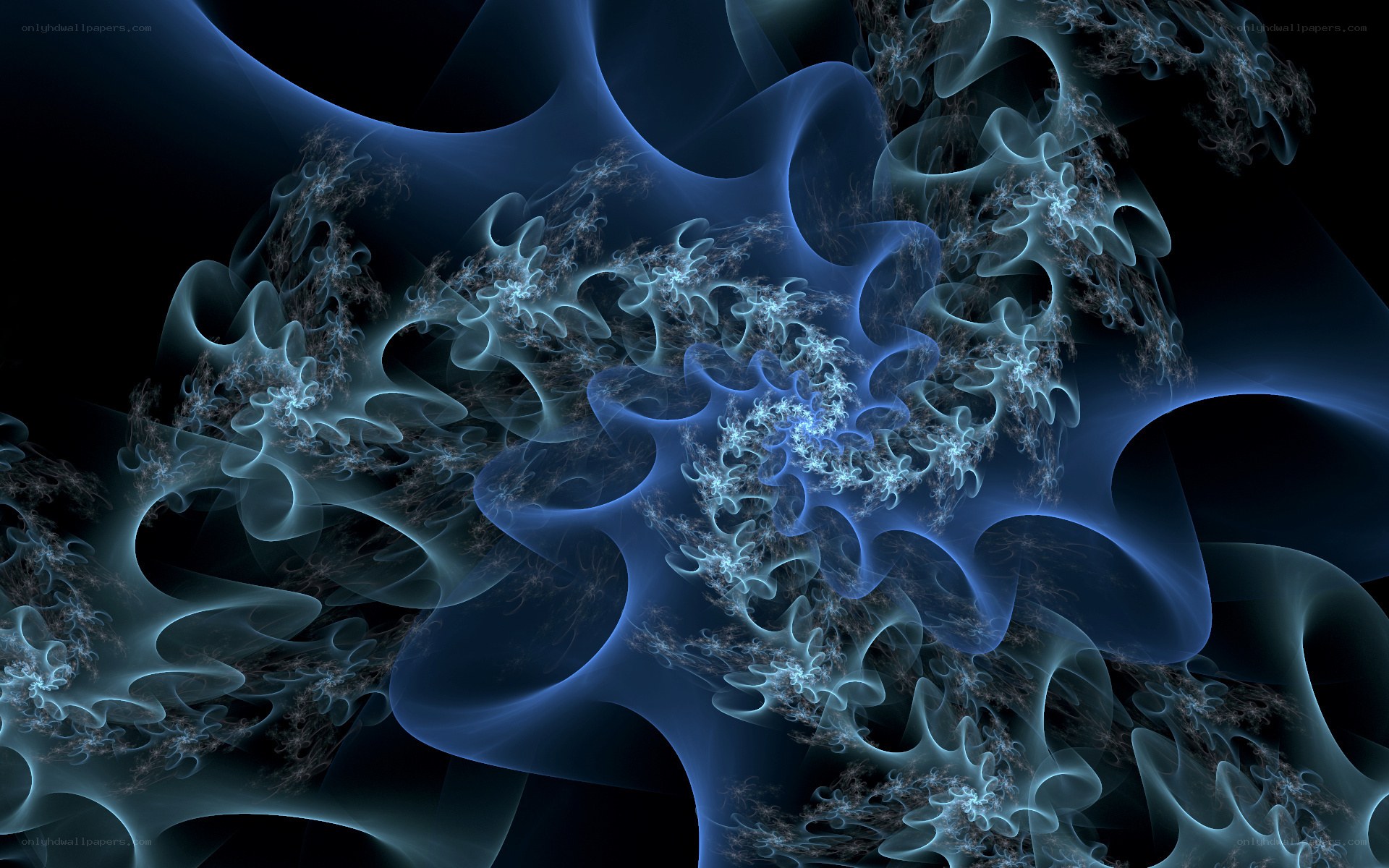 blue fractal abstract pattern