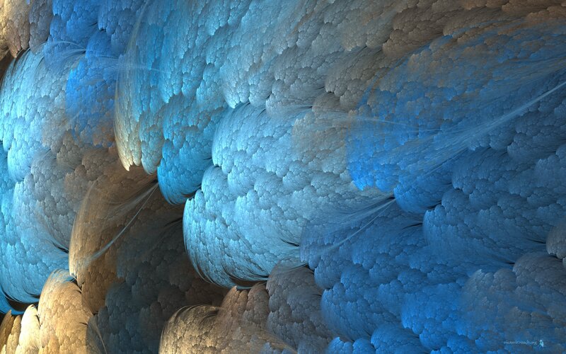 blue fractal abstract pattern
