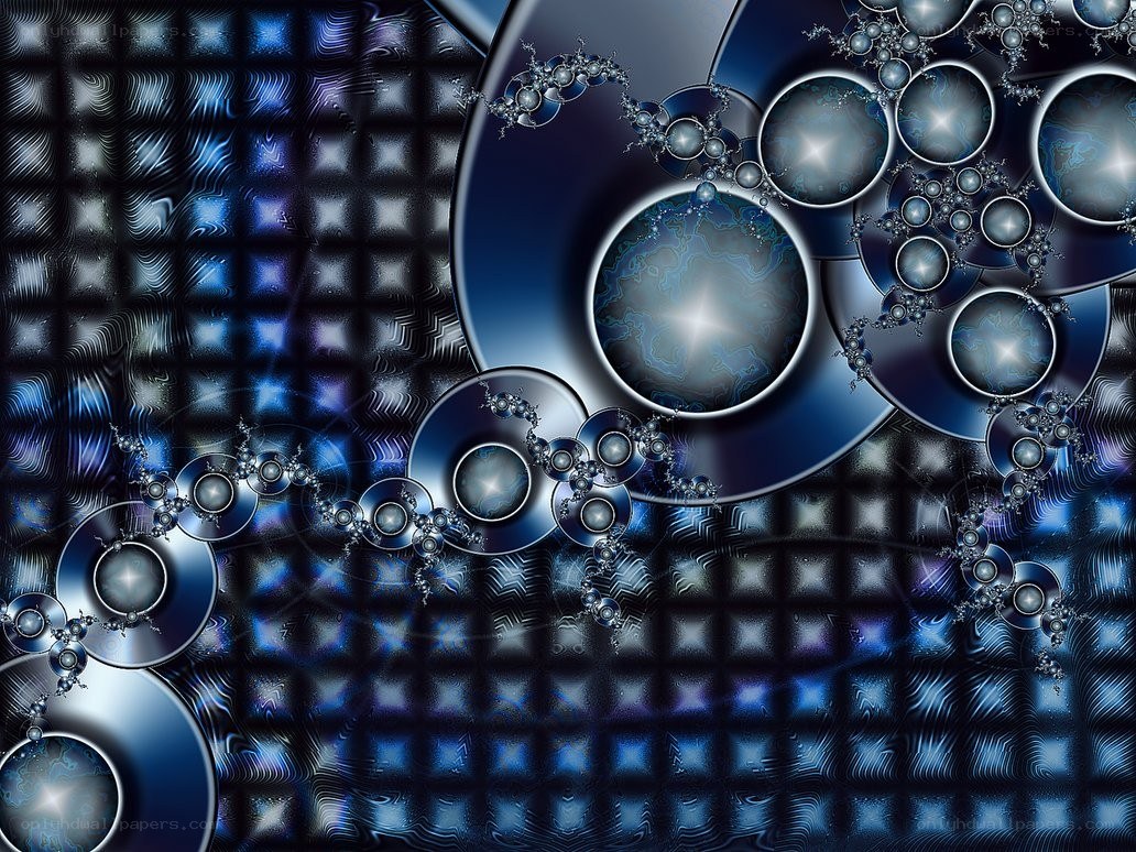 Blue fractal abstract pattern