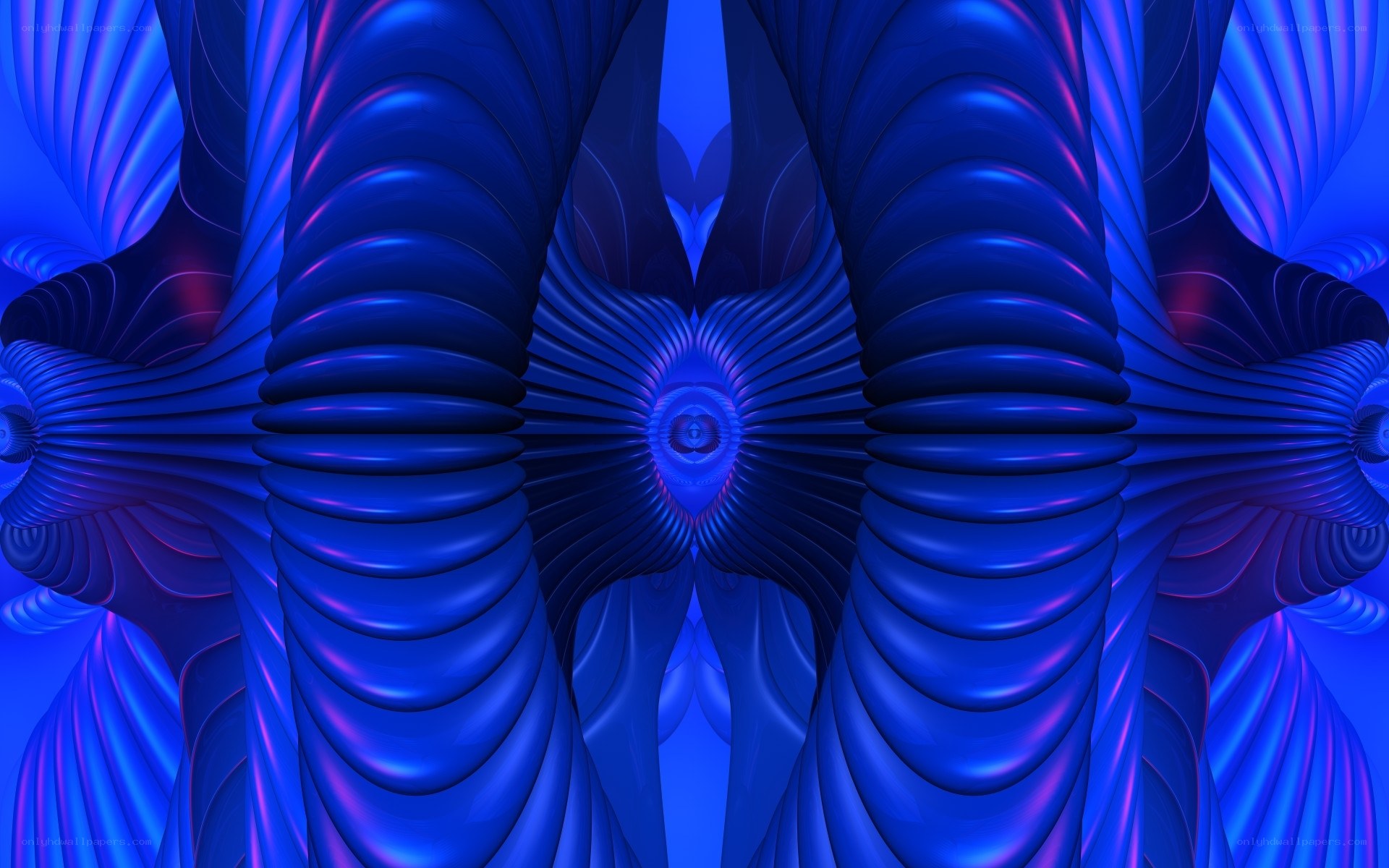 Blue fractal abstract pattern