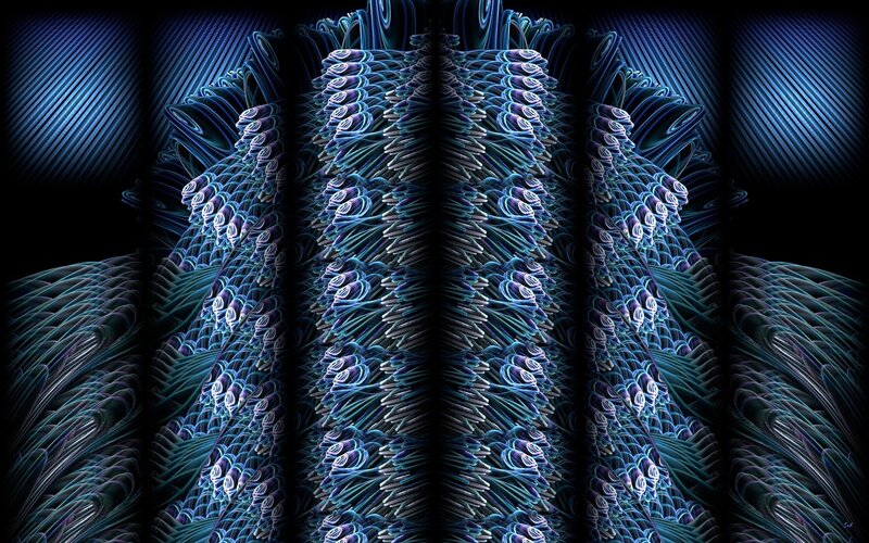 blue fractal abstract pattern