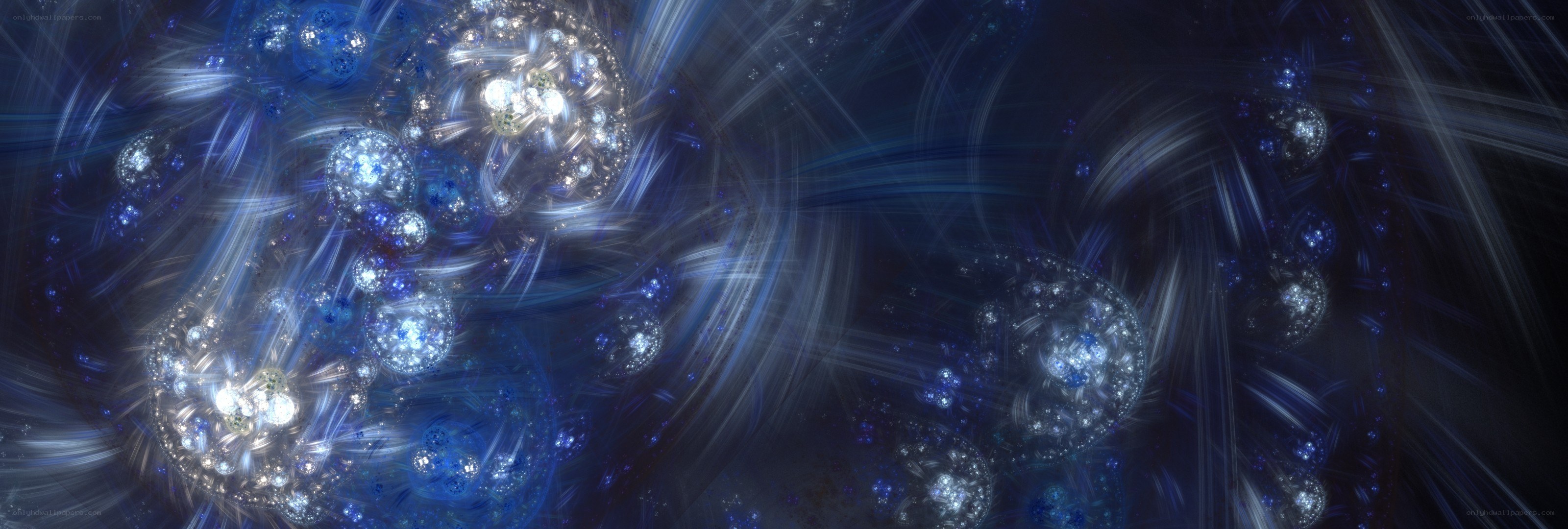 blue fractal abstract pattern