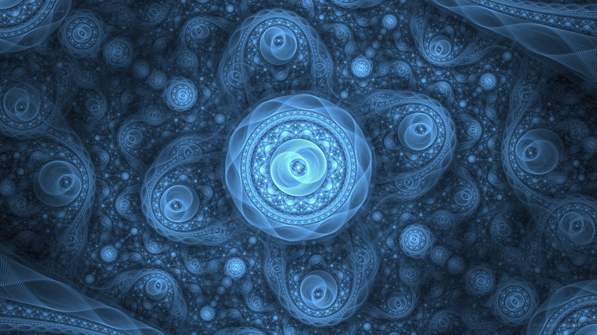 blue fractal abstract pattern