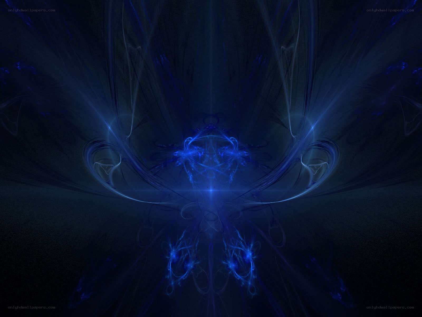 blue fractal abstract pattern