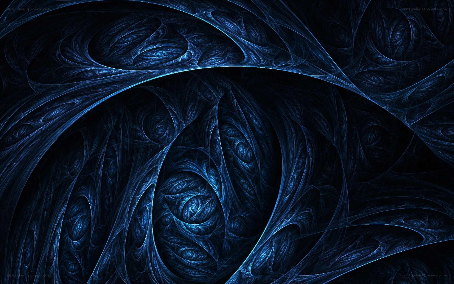 blue fractal abstract pattern