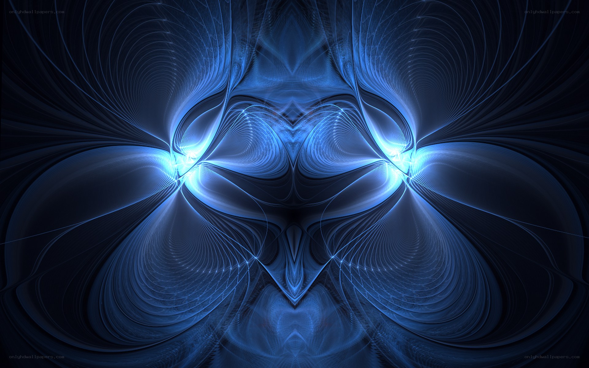 blue fractal abstract pattern