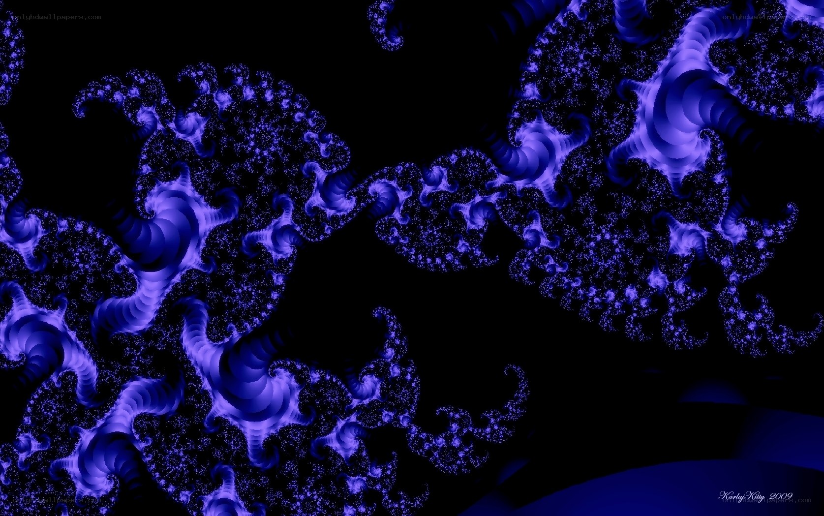 blue fractal abstract pattern