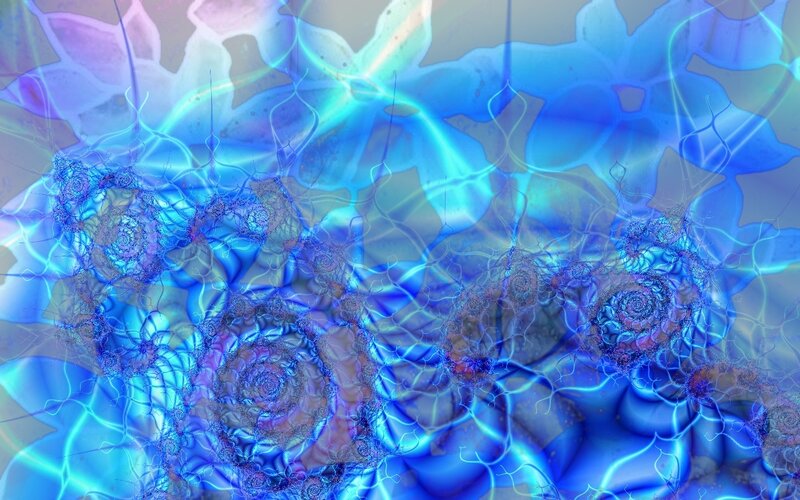 blue fractal abstract pattern