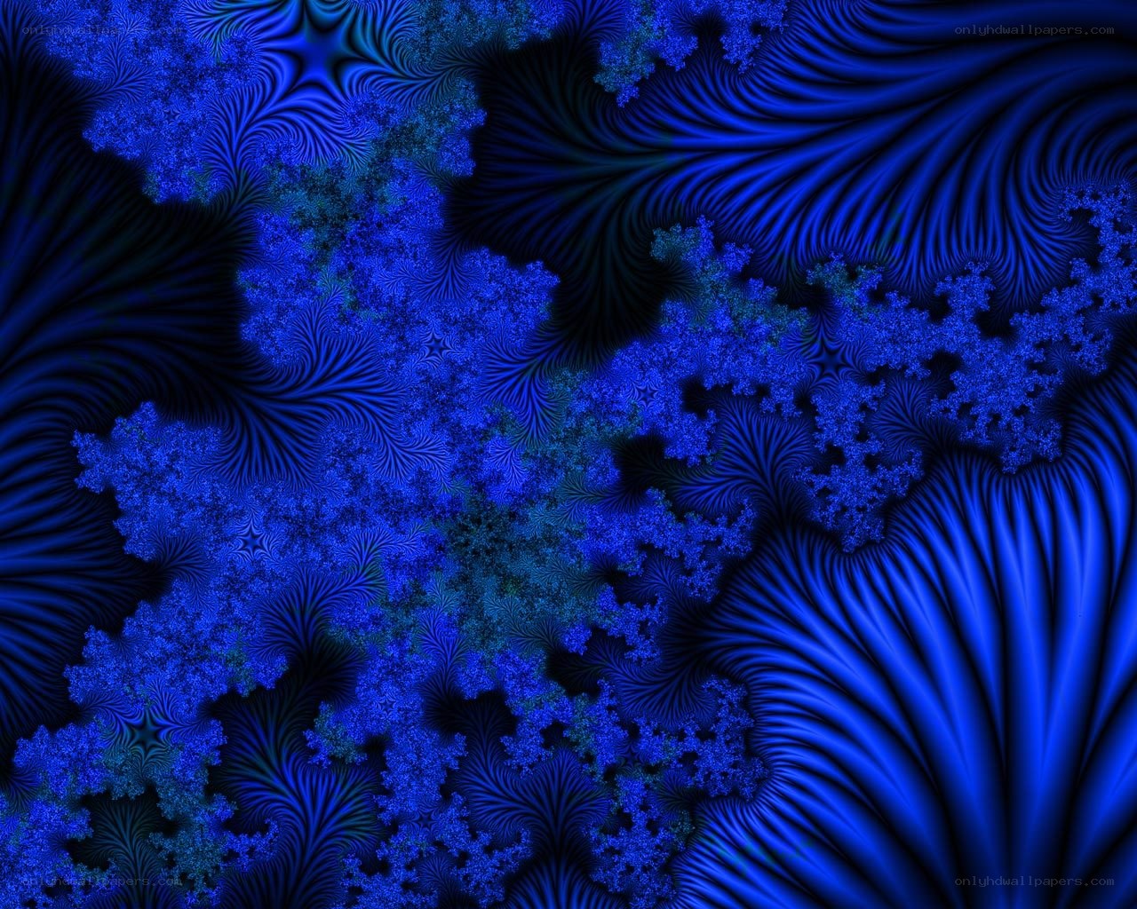 blue fractal abstract pattern