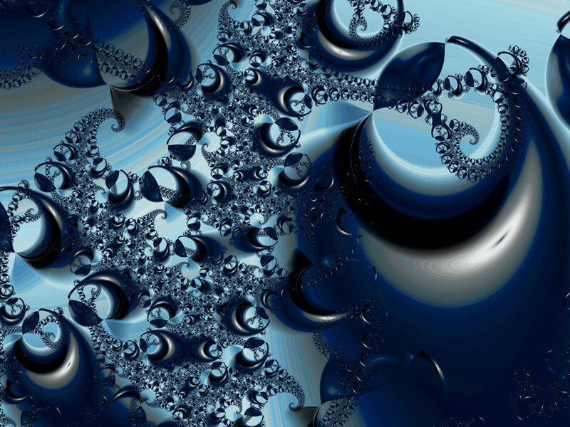 blue fractal abstract pattern