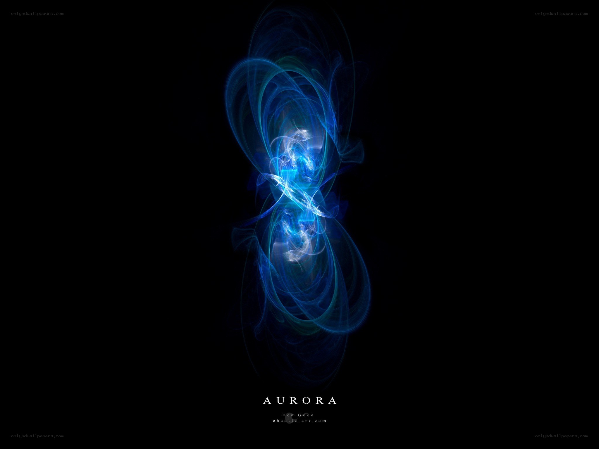 Blue fractal aurora