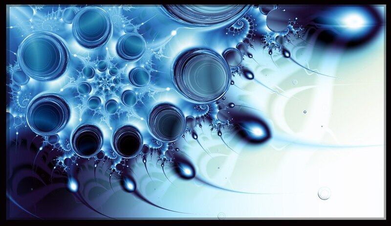 Blue Fractal Bubbles — Ethereal