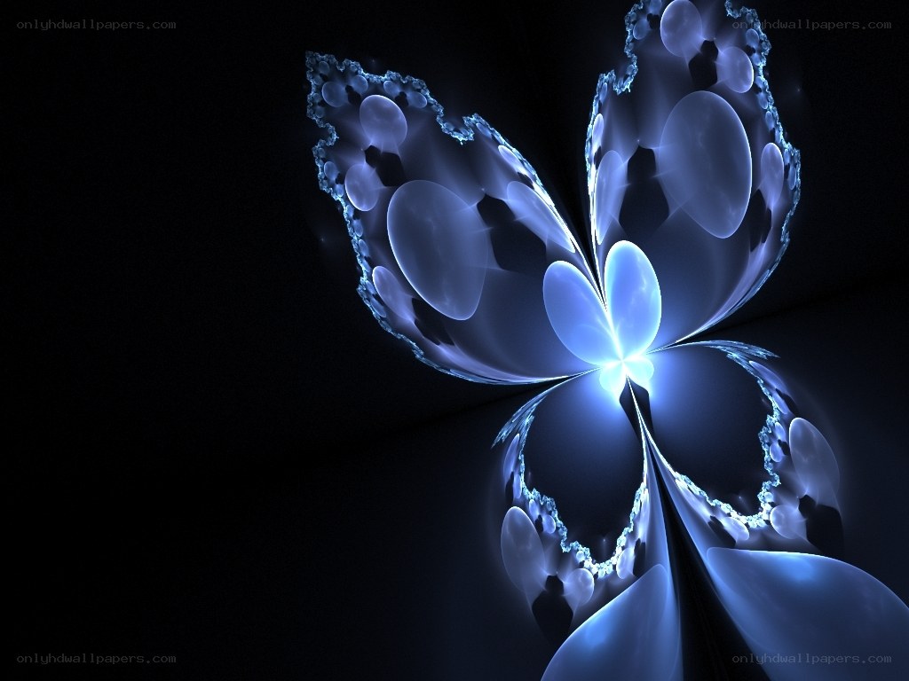 Blue fractal butterfly
