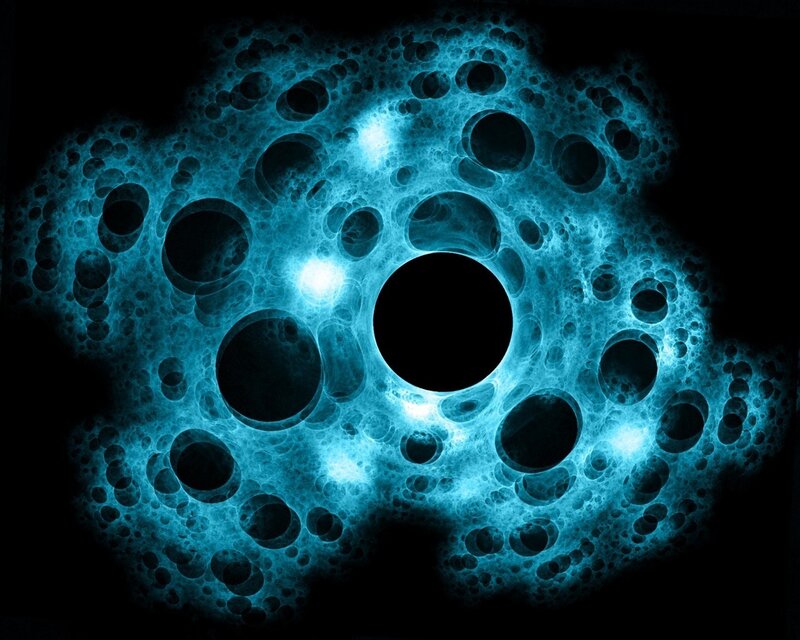 Blue Fractal Cellular Structure
