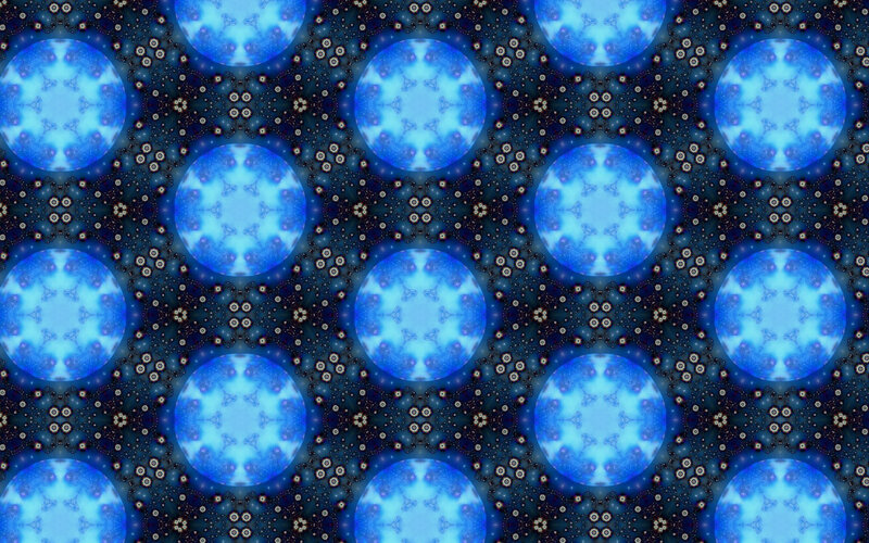 Blue Fractal Circles — Hypnotic