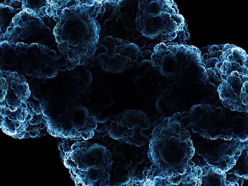 blue fractal cloud formation