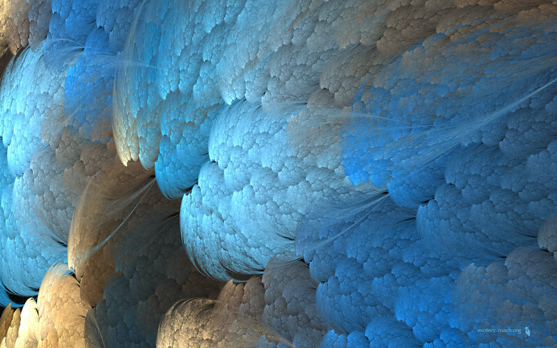 blue fractal cloud formation