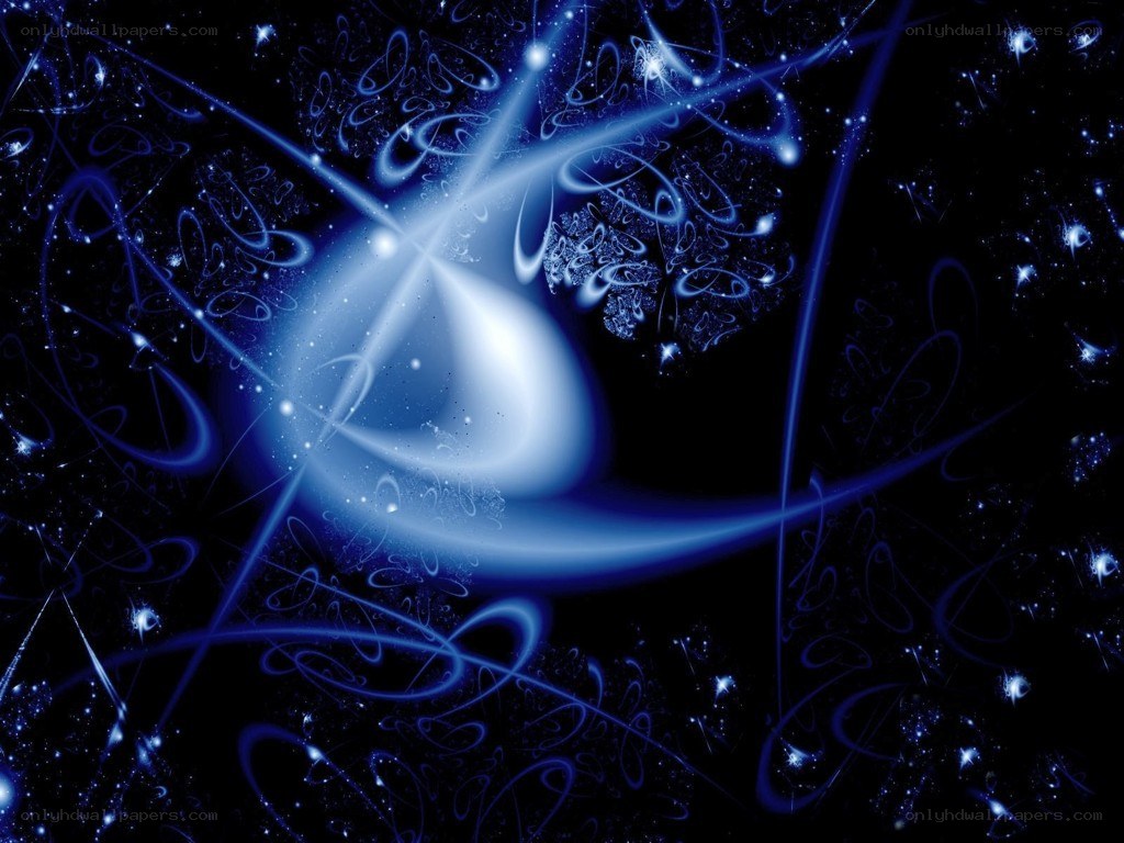 blue fractal cosmic swirl