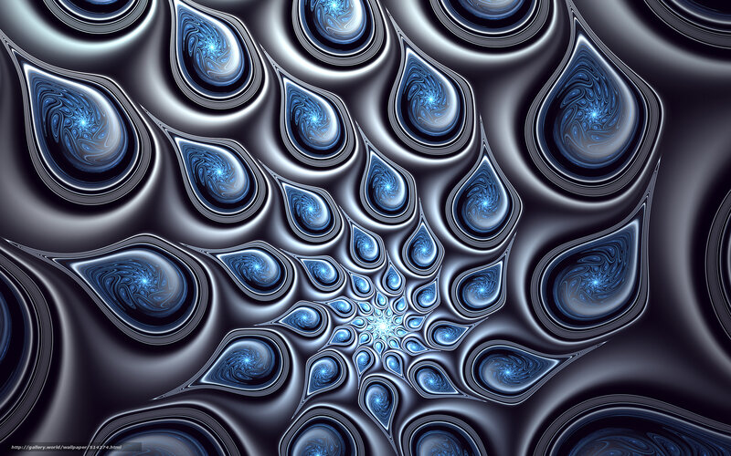 blue fractal droplet pattern