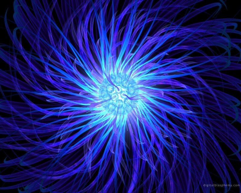 Blue fractal energy burst