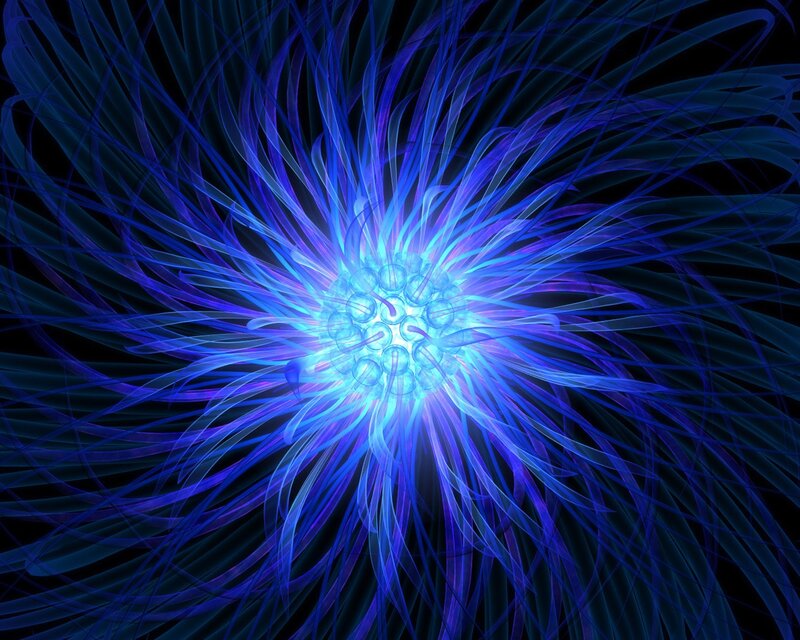 blue fractal energy burst