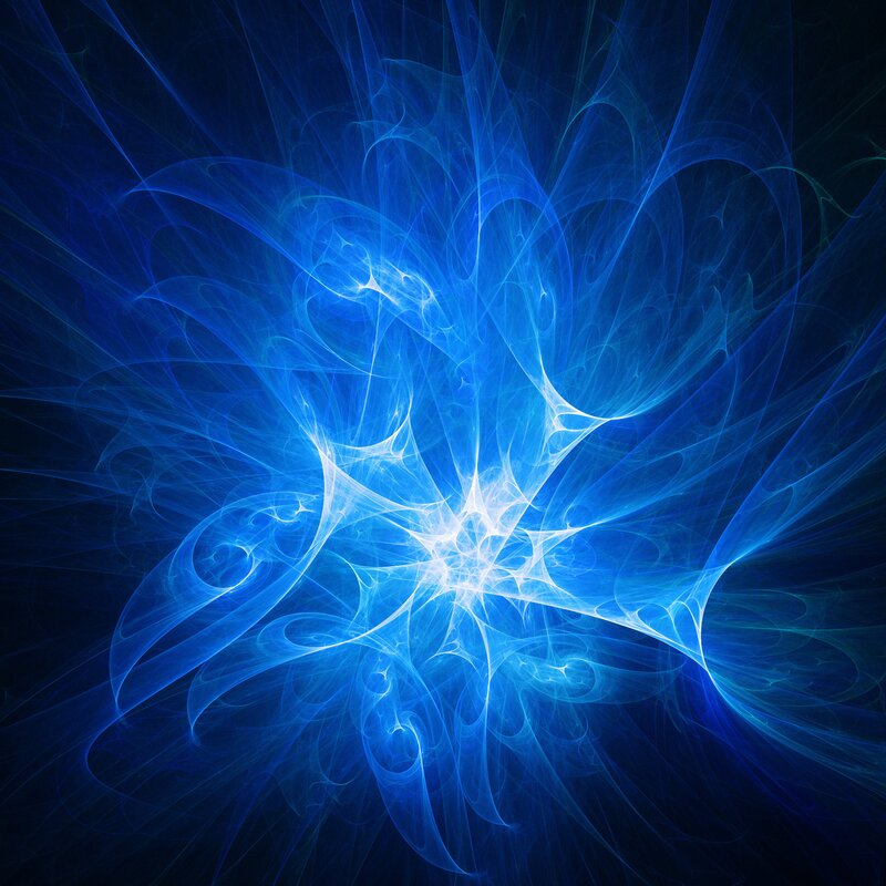 blue fractal energy burst