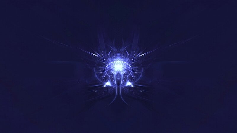 blue fractal energy burst