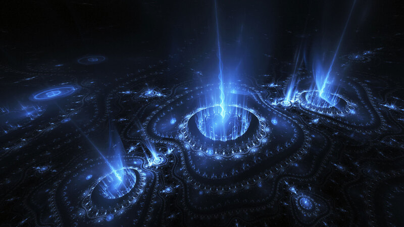 Blue Fractal Energy Formations